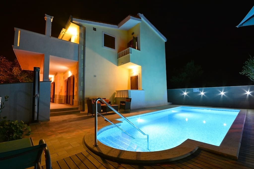 At night, the views from our pool become more romantic