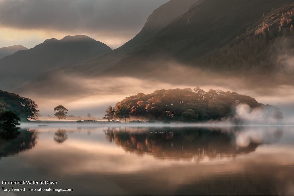 Looking towards the house from Crummock Water at dawn.
