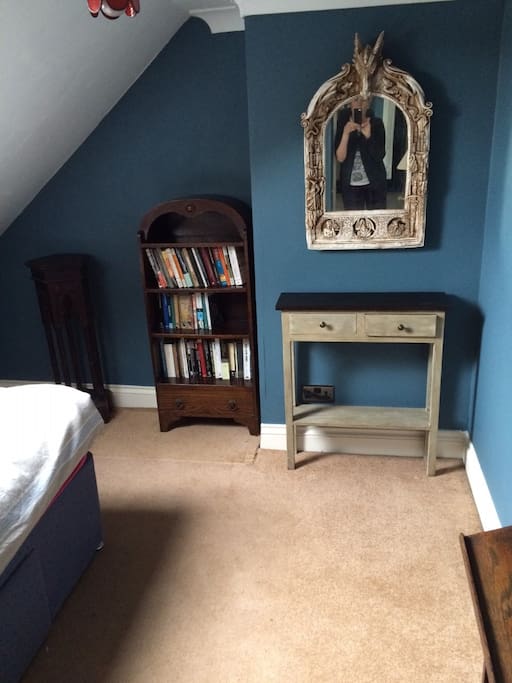 Single Blue bedroom on top floor