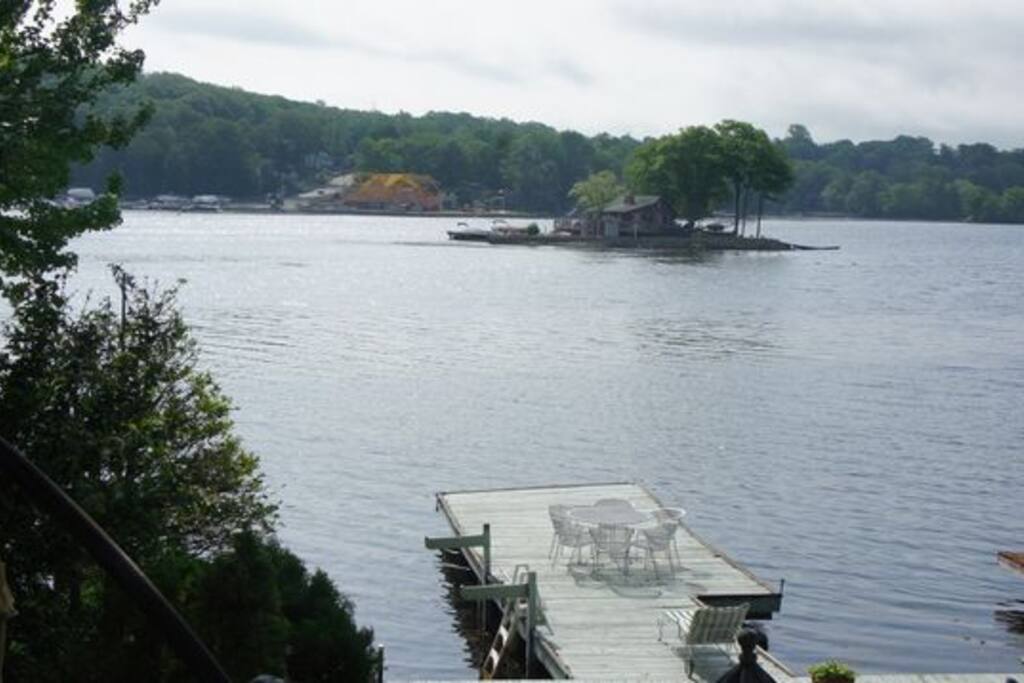 Photo taken from the conservatory, overlooking the dock