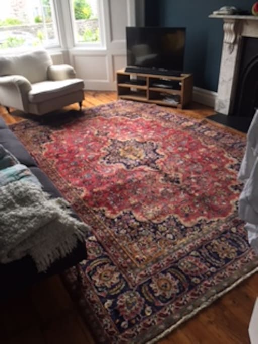 Living room with bay window