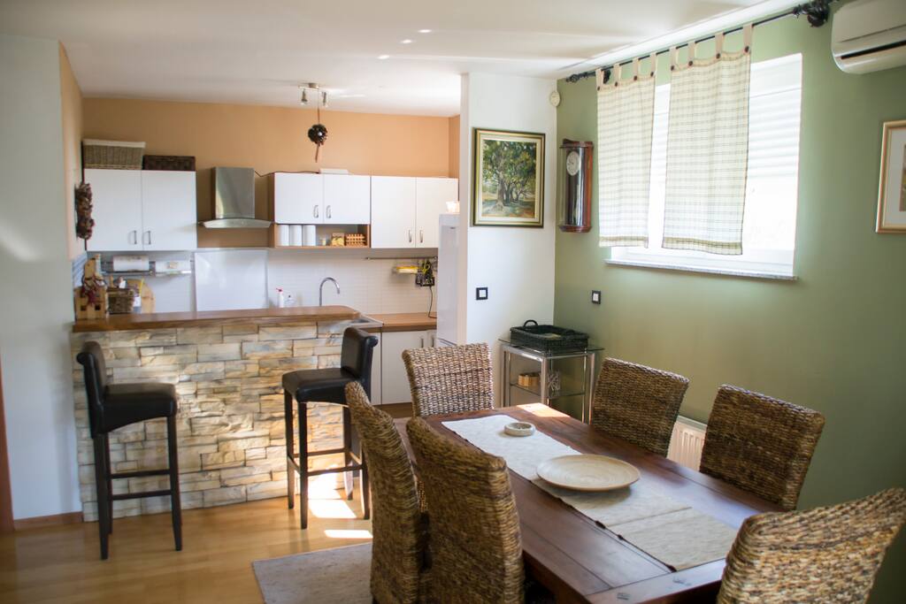Dining room + kitchen