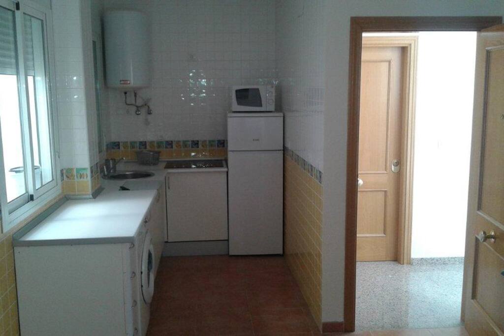 Cocina unida al salon