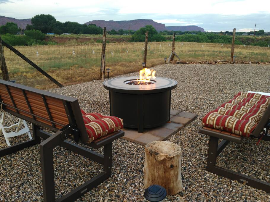 After a day of sightseeing, sit back for a night by the fire pit and stargazing.