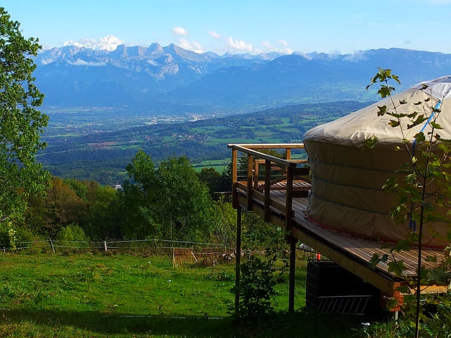 Facing the Mont Blanc, here in the spring