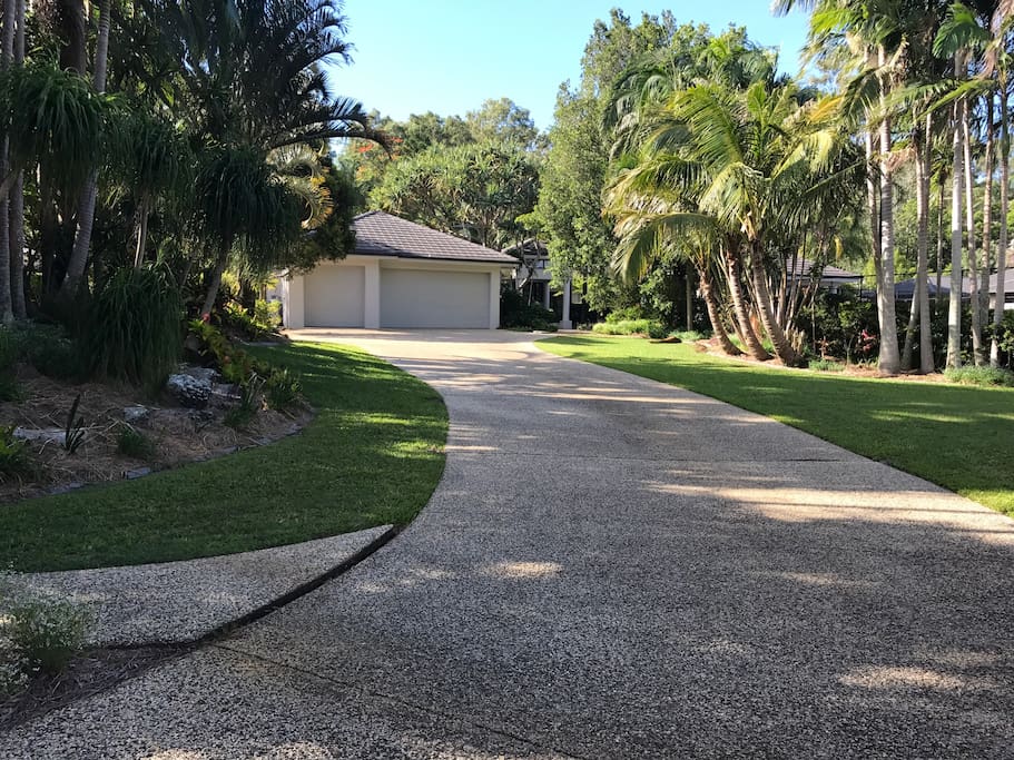 Driveway leading up to the house
