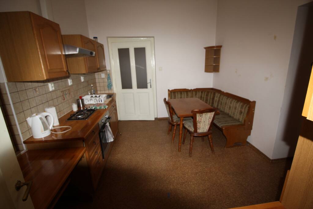 kitchen and dining room