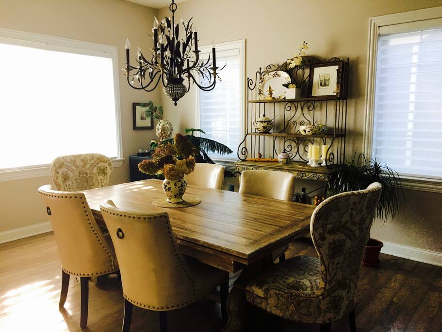 Dining Area with lots of light.