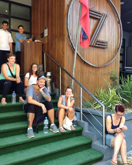 Our guests hanging out by the entrance