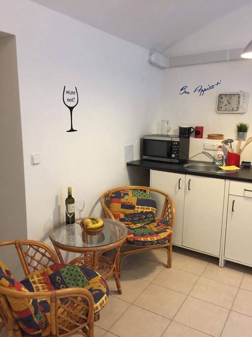 Víno a ovoce zdarma ke zpřijemnění vašeho pobytu :)