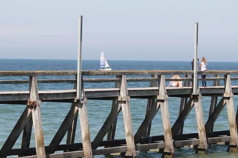 Grand studio rénové en bord de mer à Luc s/Mer