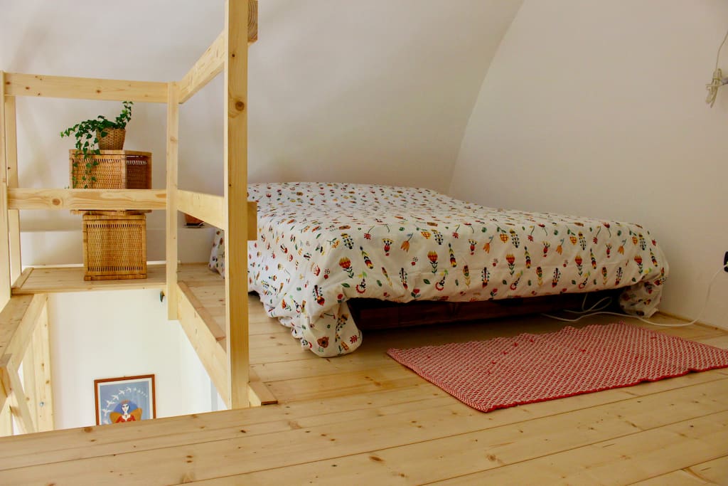 Your double bed on the wood