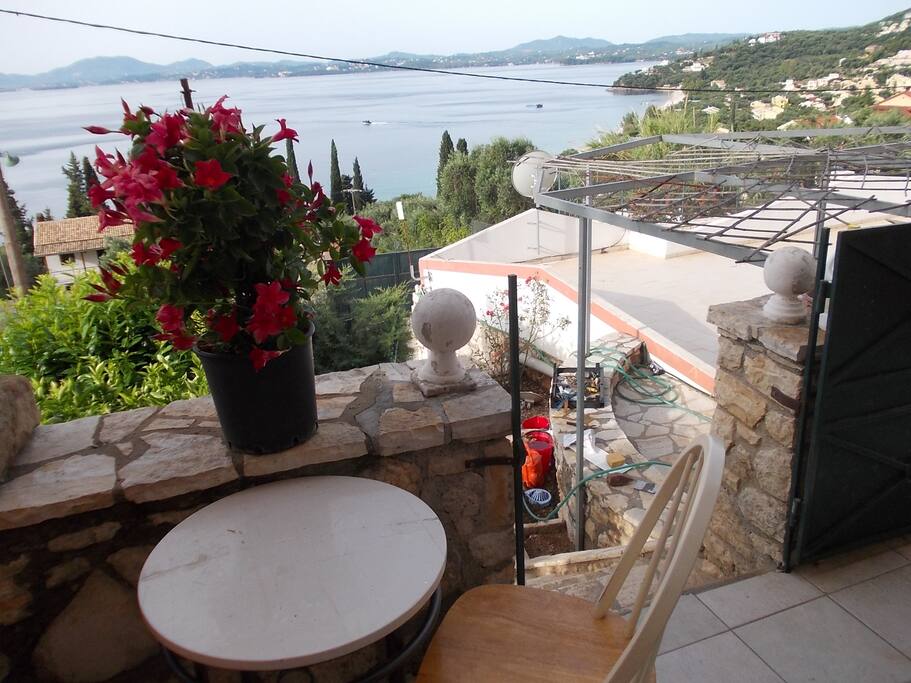 veranda with sea view