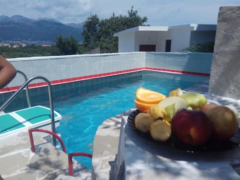 A house in a village by the sea.