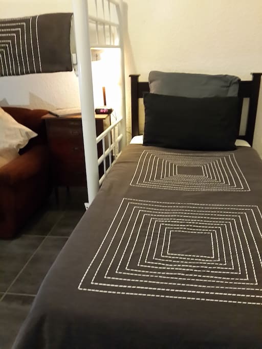 Single bed and drawered bedside unit