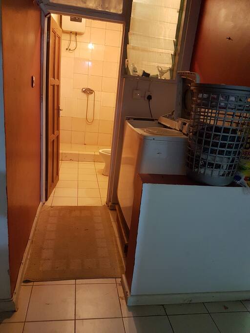 Laundry and bathroom