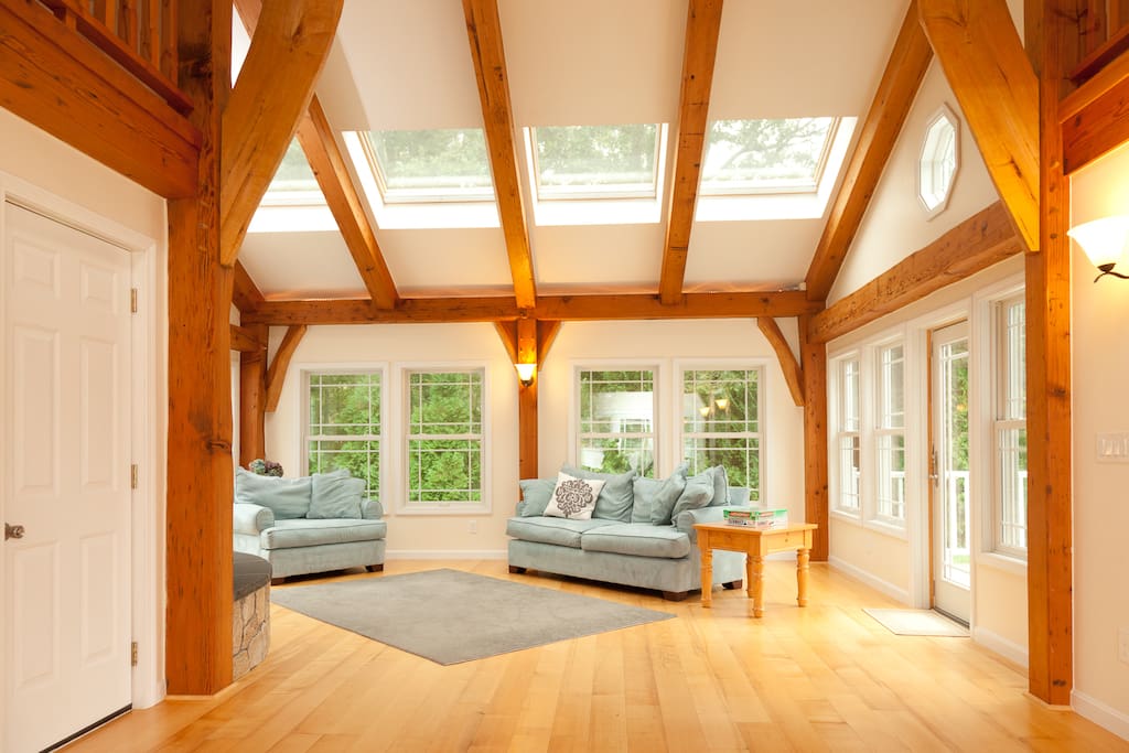 Timber-framed great/family room