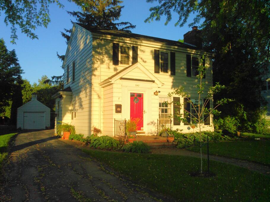 The view of the house from the road.
