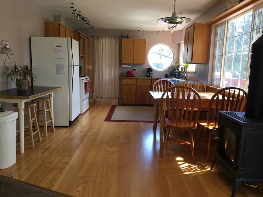 The kitchen is fully equipped for meals in and morning coffee.
