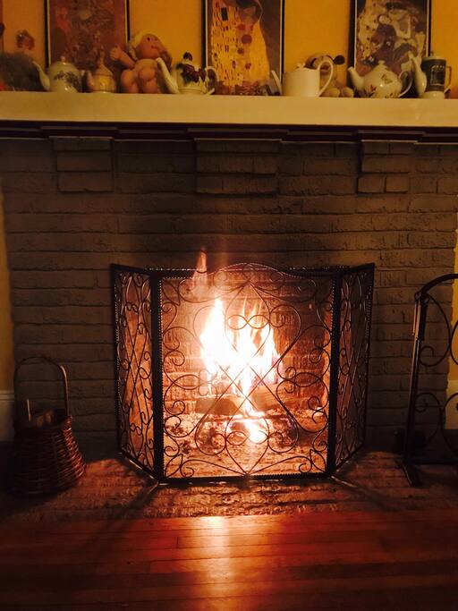 Wood burning fire place!