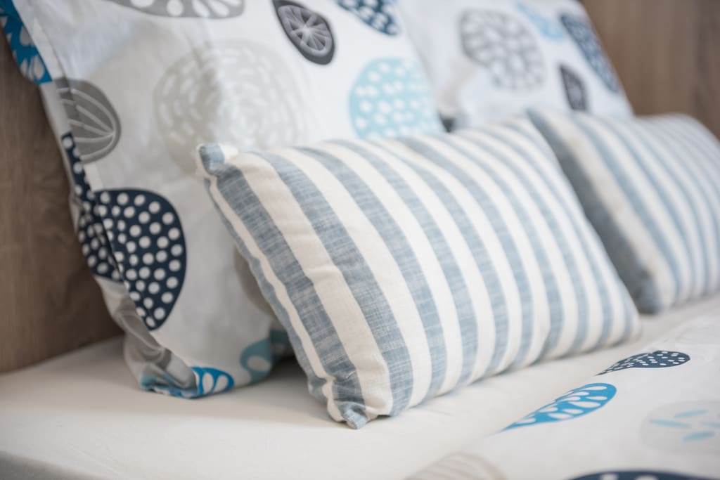 Beautiful and cozy pillows with a cotton linen