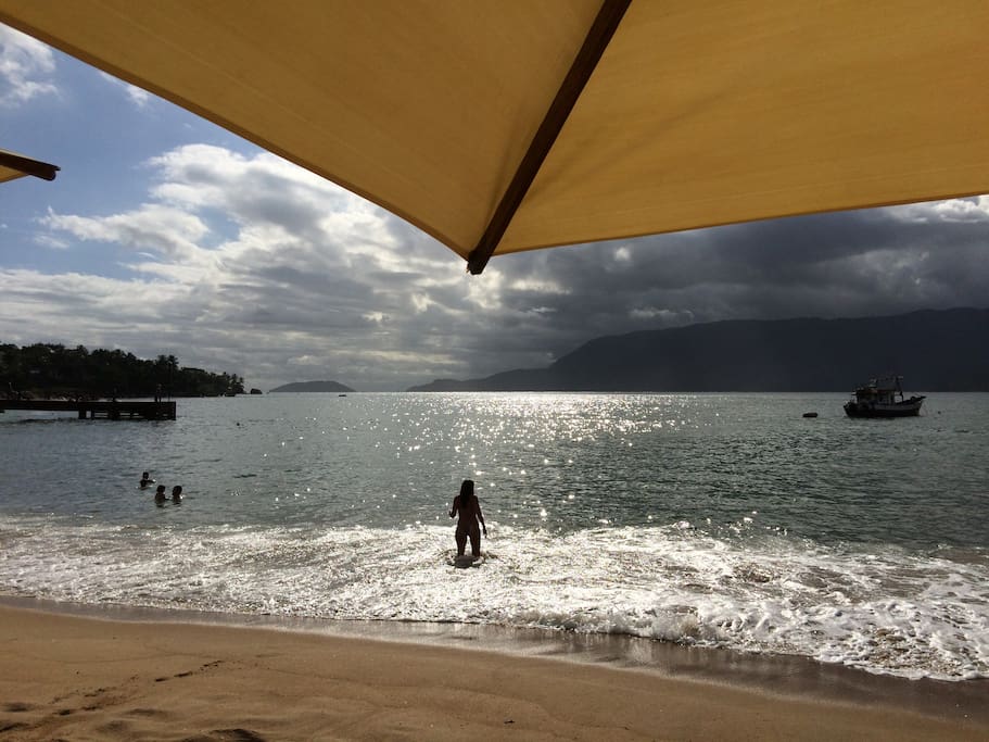 visual da Praia Grande, a 60 metros da casa
