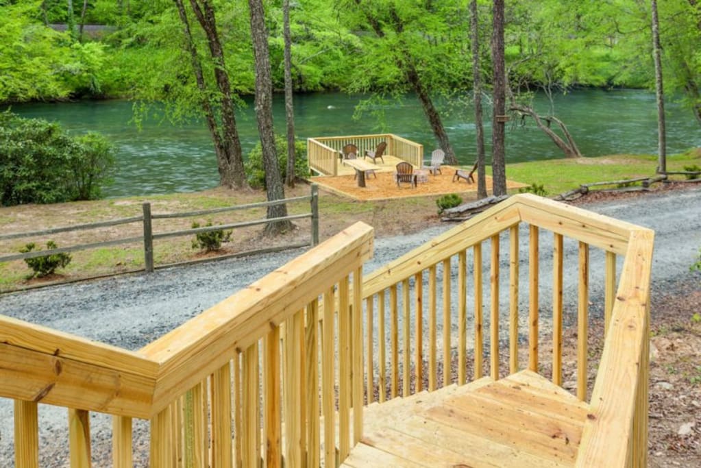 Brand new stairs make river access a breeze