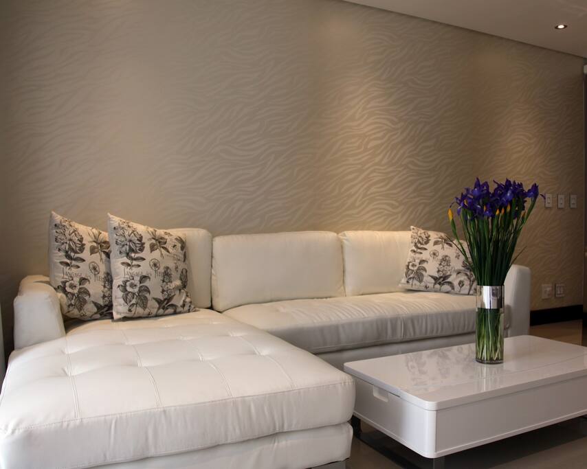 the cozy sofa