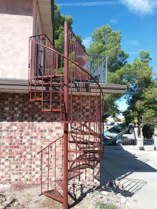 Outdoor Spiral Staircase (private entrance)