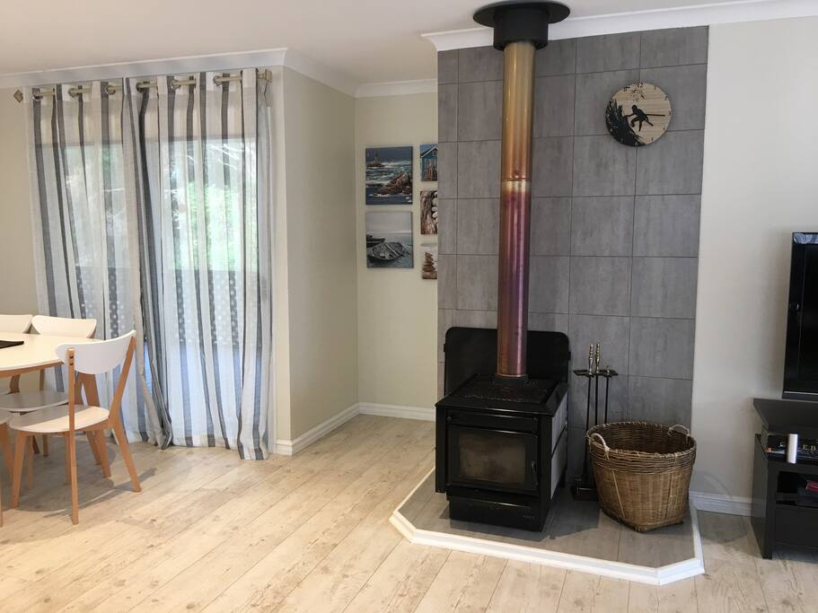 Pot Belly Stove (Wood fire) in the Living Area