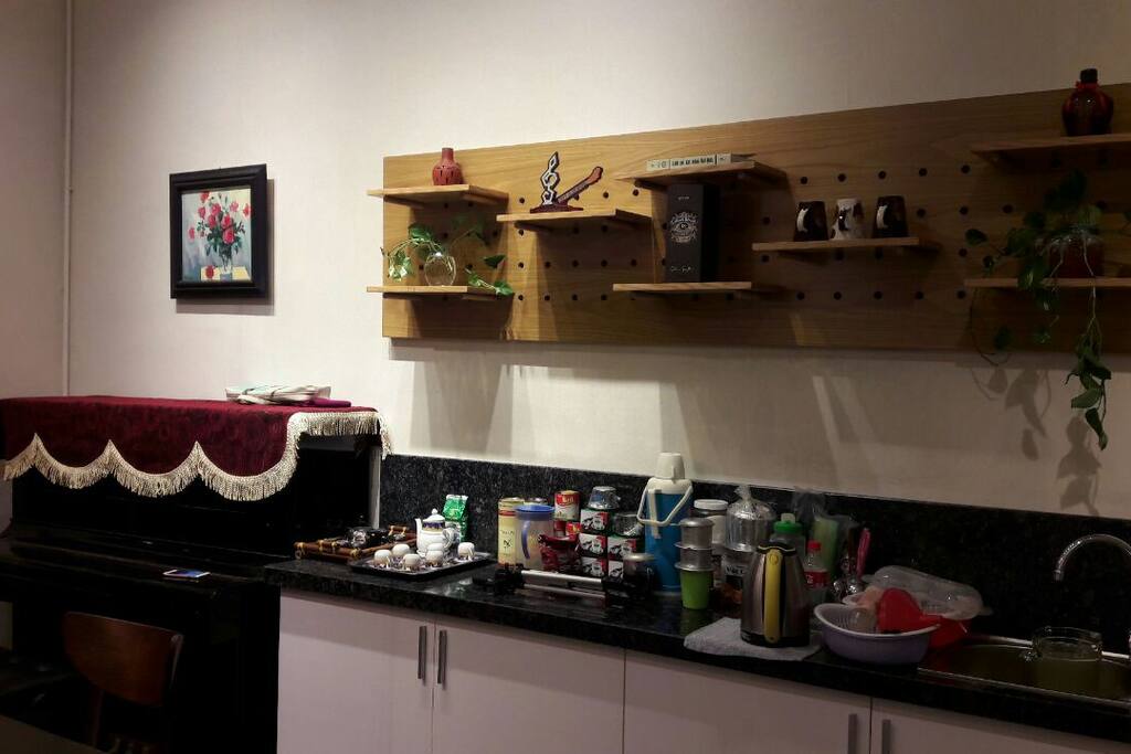 Living room with small bar