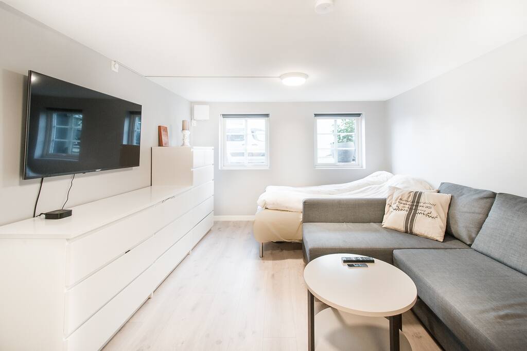 Light and modern studio apartment.