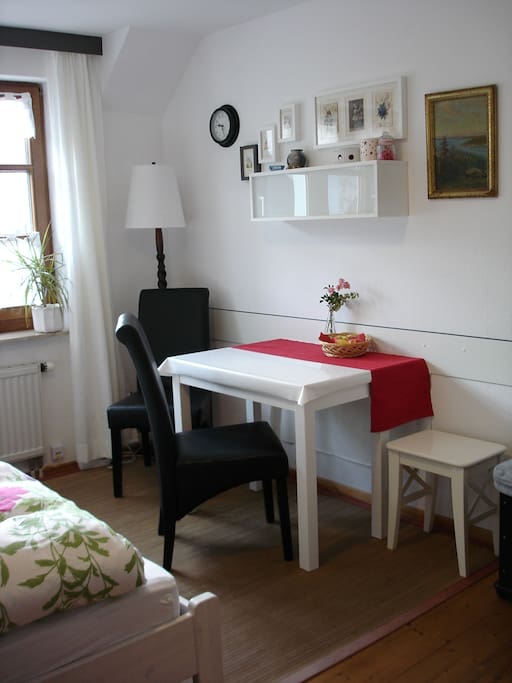 Sitting area in bedroom