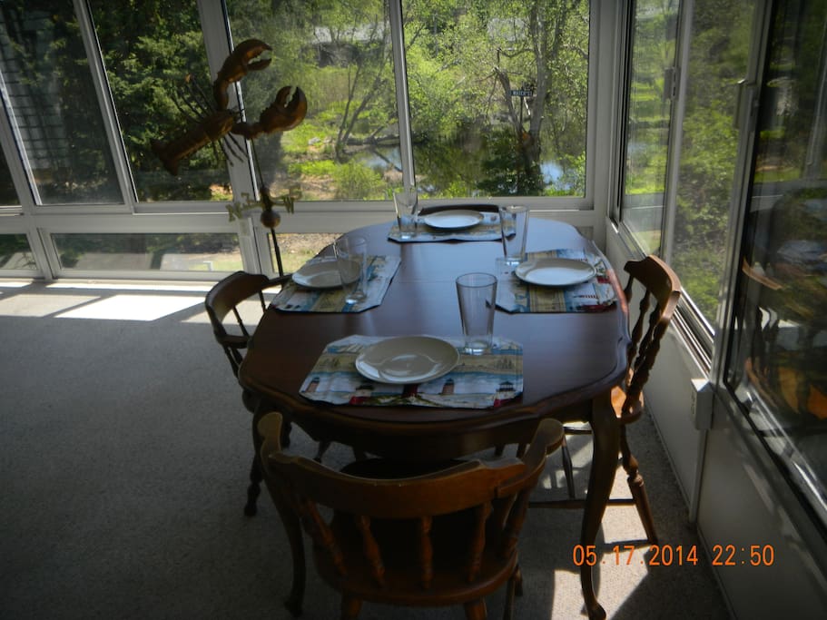 Dining in our Sun room