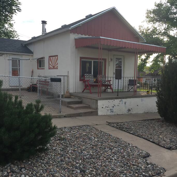 Front of house, main entrance.