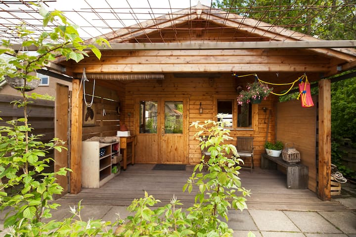 Wooden Summerhouse in a garden