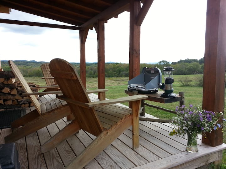 Off grid Post & Beam cabin on the hill