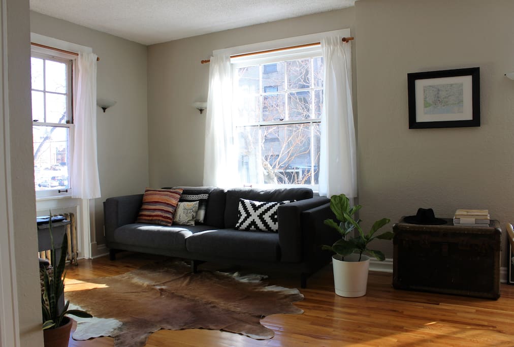 A great area for lounging - many hours have been clocked on that couch...