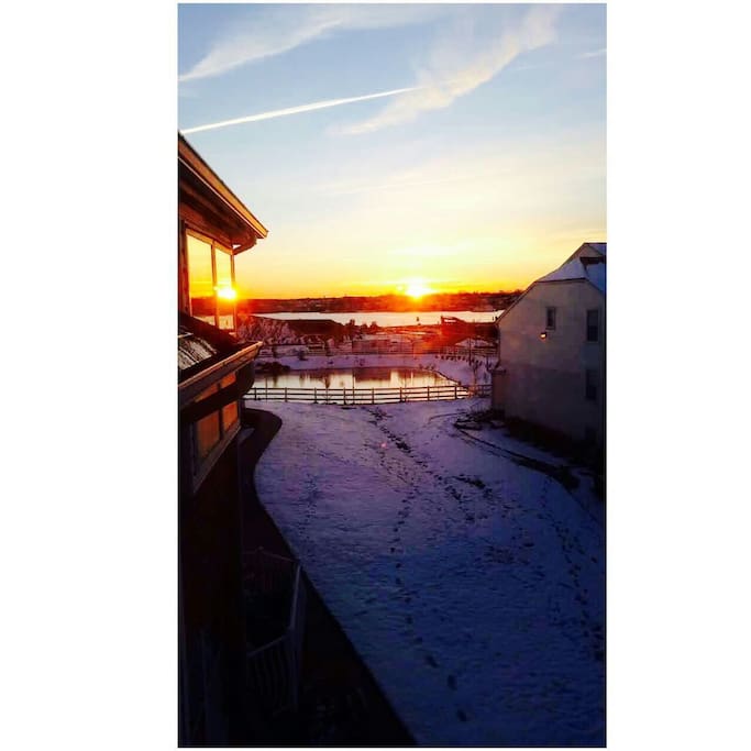 Sunrise and snow