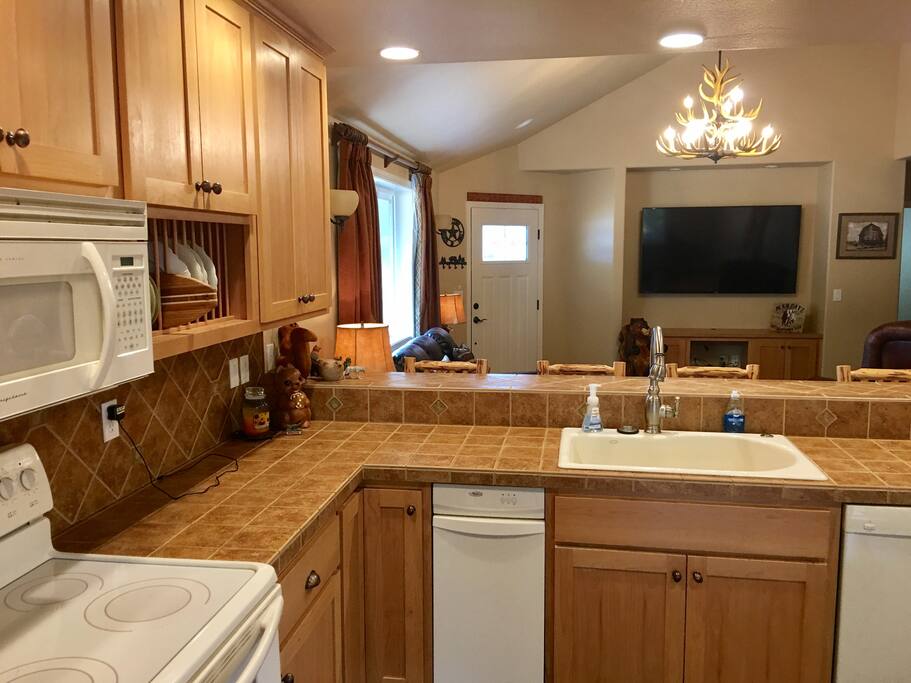 Open kitchen with everything you need to cook yummy meals