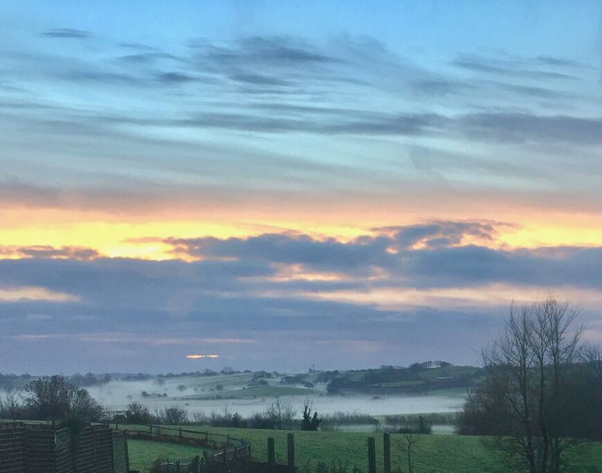 early morning mist