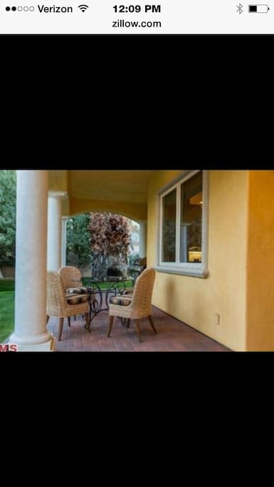 Outdoor dining area