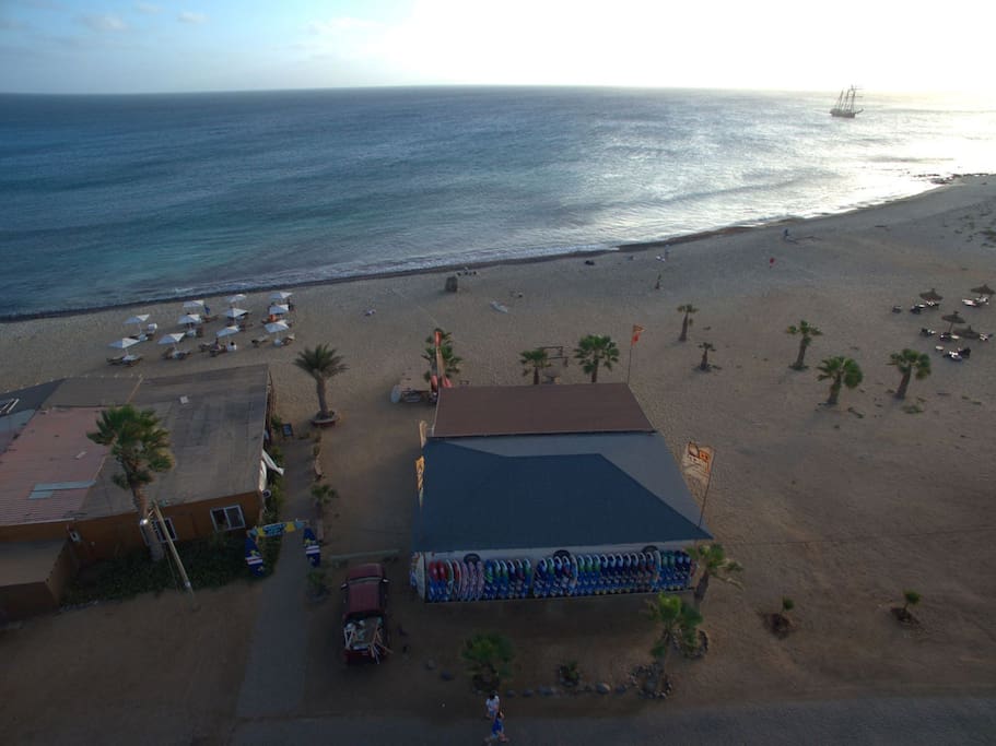 Windsurf and kitesurf centres at Antonio Sousa beach, two minutes walk from the apartment