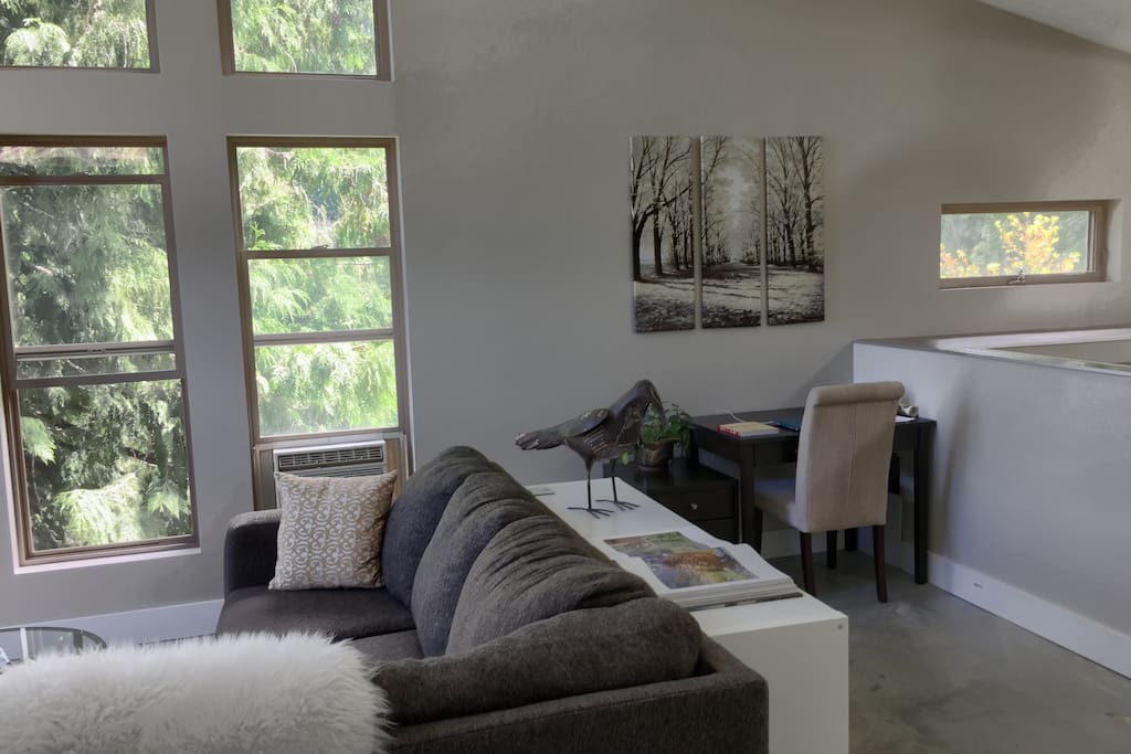 Living room writing nook