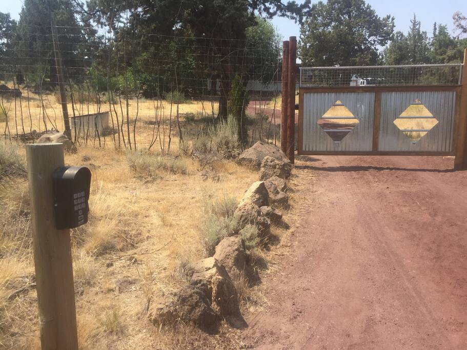 surrounded by an 8 ft. deer fence with keyless entry