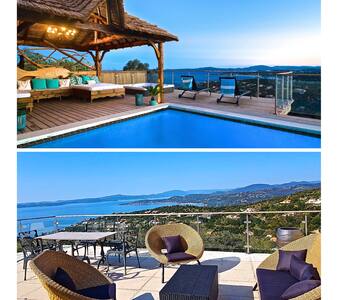 Villa 5*. Beheiztes Schwimmbad. Jacuzzi.