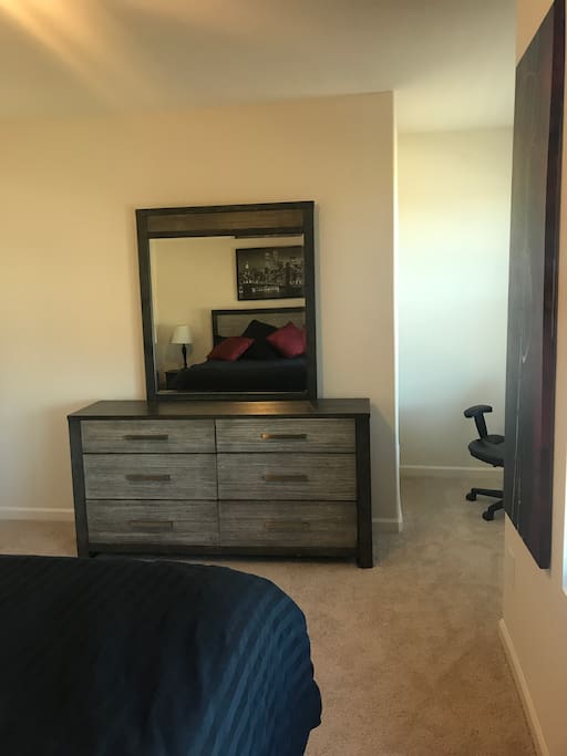 Dresser. Probably 4 drawers for you, others hold extra linens for the rooms. We plan to put desk in room. If you need it, let us know and we'll try and have it there for you