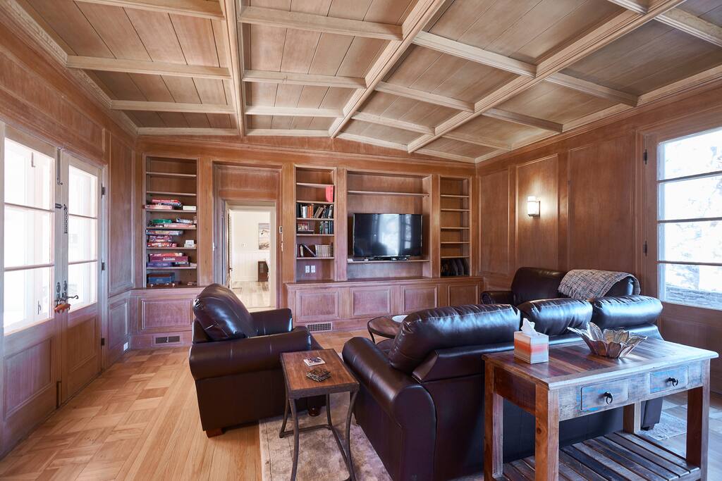 Living Room featuring media viewing area