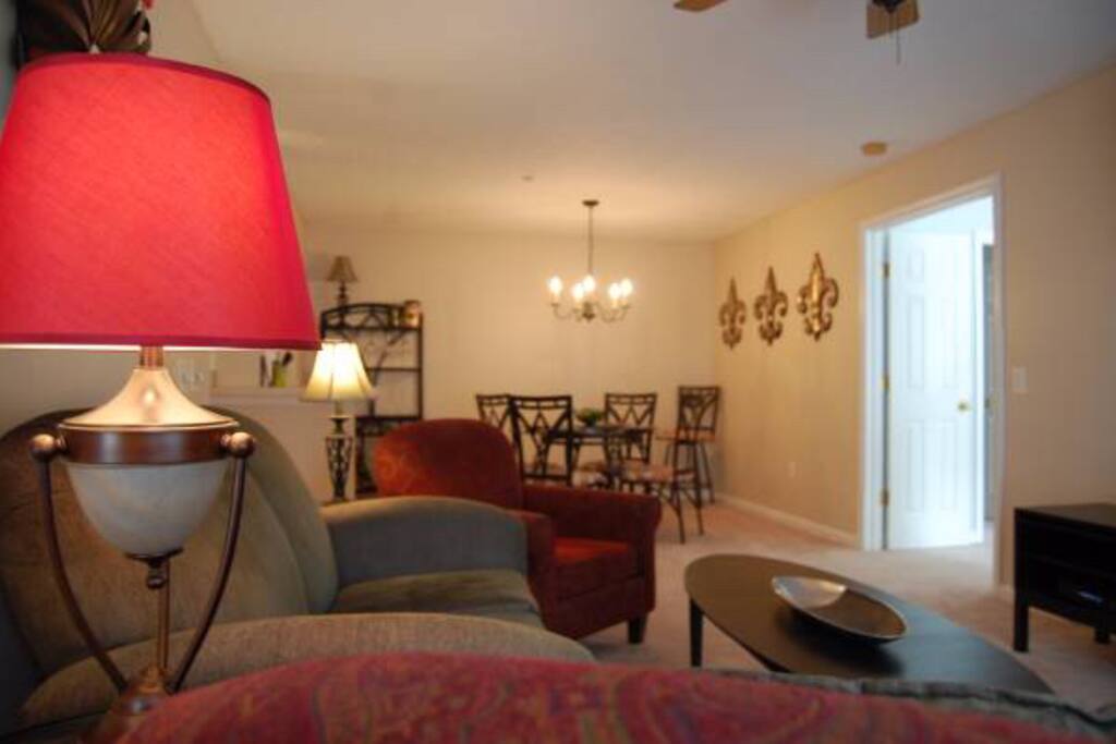 Comfortable living space, and a balcony to get some fresh air and sunshine.