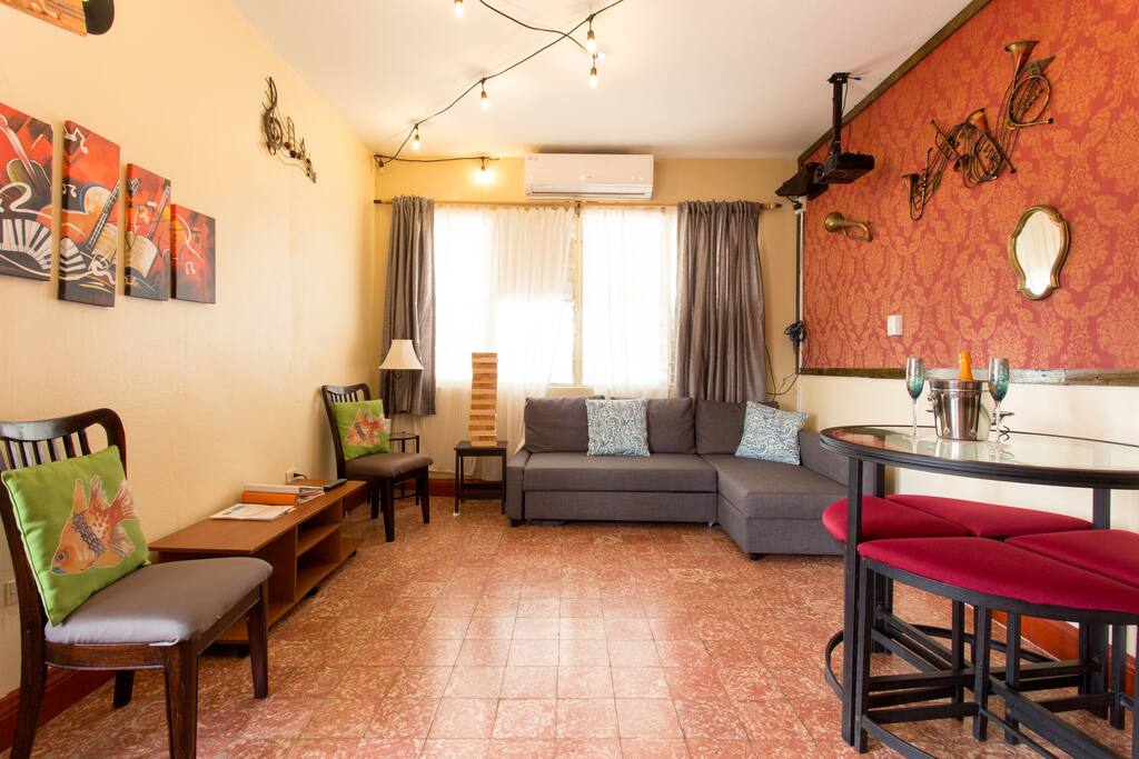 Our 2 bedroom 2 bath is designed as a tribute to the importance of Salsa Music in Puerto Rico - the capitol of Salsa Music.